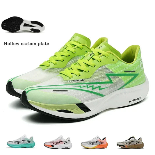 Tênis de Corrida Masculino de Alta Qualidade com Placa de Carbono em Toda a Sola, Amortecimento, Tênis de Treinamento Profissional, Leve, Resistente ao Desgaste