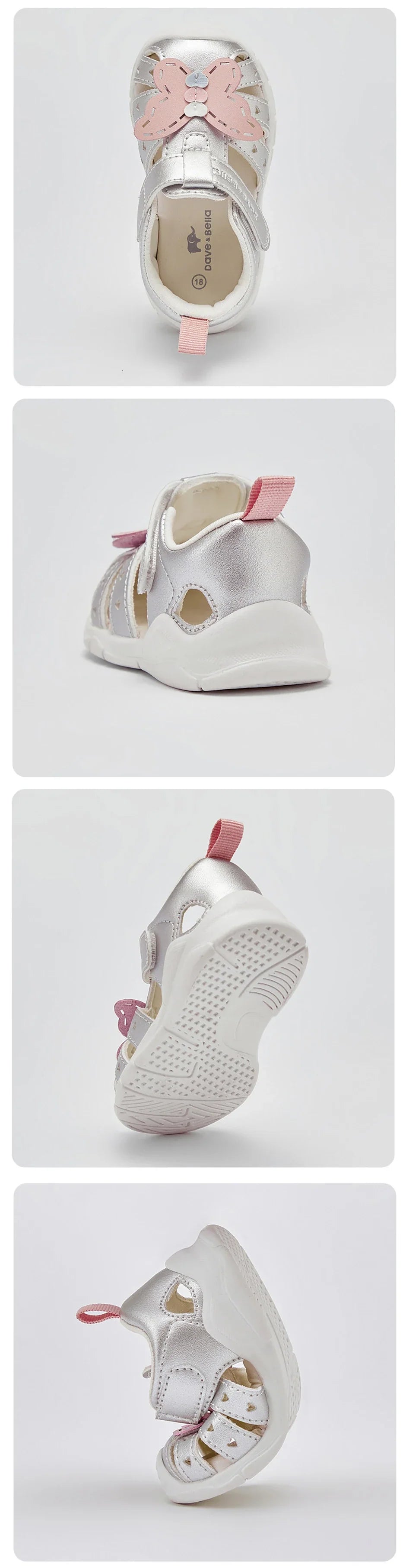 Toddler Sandals Summer Baby Girls Casual Shoes First Walkers Cool Fashion Sweet Butterfly Outdoors Sandal DB2221277-A