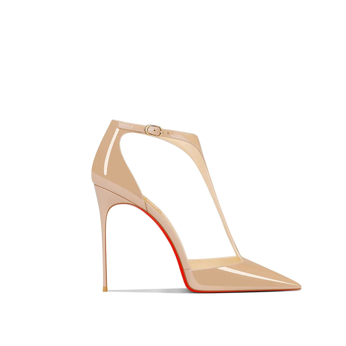 New summer style slim heeled beige high heels for women with pointed fashion, versatile with qipao