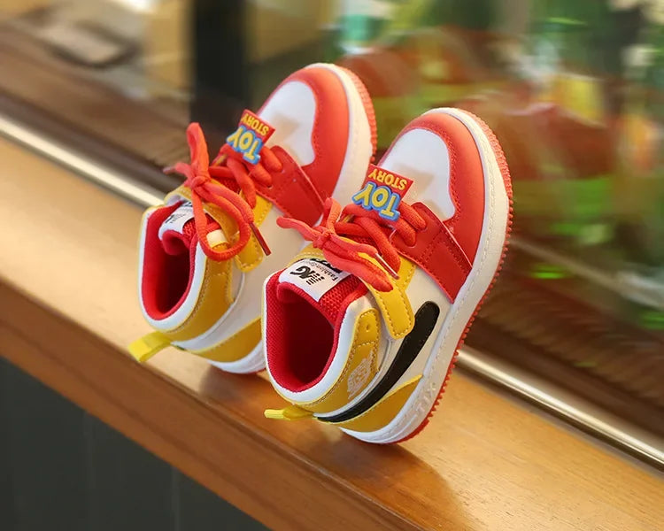 Fashion Children Sneakers Outdoor Non-Slip Boy Girl Casual Board Footwear Colorful High-top Kid Running Sports Leisure Shoes