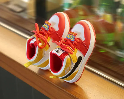 Fashion Children Sneakers Outdoor Non-Slip Boy Girl Casual Board Footwear Colorful High-top Kid Running Sports Leisure Shoes