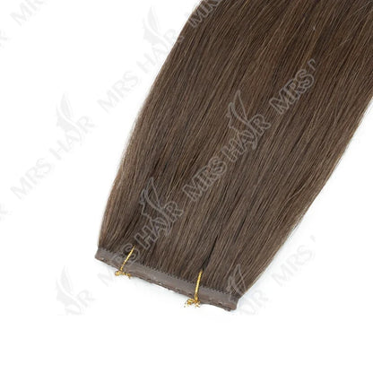 Invisible Hole Flat Pu Tape Human Hair Twin Tabs 25cm Long Tape PU Weft Real Human Hair No Glue Microlink Application 40-50g