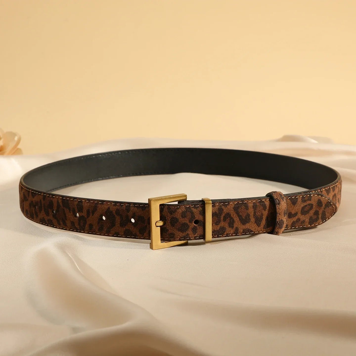 New Luxury Double Genuine Leather Belt for Women Jeans Casual Dress Square Alloy Buckle Ladies Trendy Belts Fashion Waistband