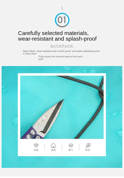 New Unisex Backpack Lightweight Folding Multi Color Outdoor Backpack Spring Fashion Mini Tote Bag