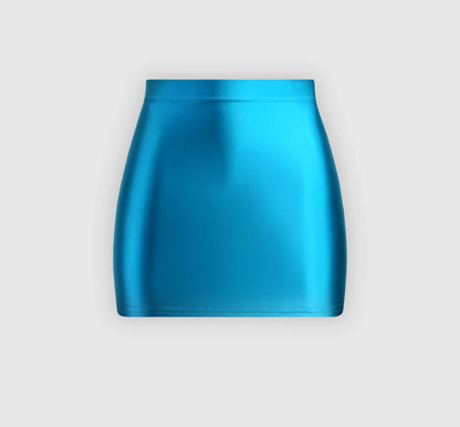 satin glossy Skirt Elastic Smooth Gloss Tight Skirt Oil Solid Color Half Skirt Satin glossy Wrap Hip Short Skirt