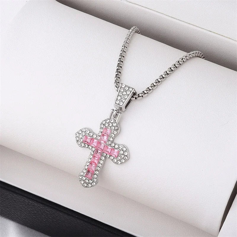 European And American Fashion Personality Retro Gothic Cross Necklace For Men And Women Street Hip-Hop Trendsetters Versatile Pe