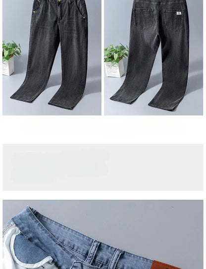 Business Jeans Men's Spring Thin Casual Straight Fashion Loose Brand Pants Comfortable Male Denim Trousers Versatile