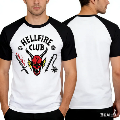 Hot Selling Fashion New Men's T-shirt 3D Wild Devil Style Printed Short Sleeve Tops Casual Men's and Women's Large Siz Clothing