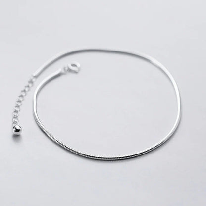 Hight Quality 100% 925 Sterling Silver Fashion Classic Snake Chain Bracelet Anklet Link for Women Fine Jewelry Bijoux