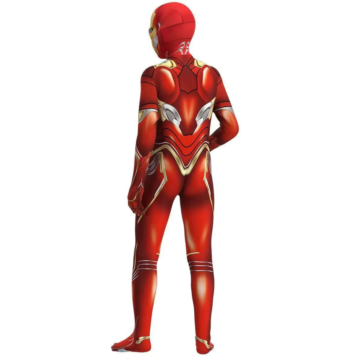 Iron Man Children's Jumpsuit Cosplay Costume Superhero Adult Kids Bodysuit Tights Stage Show Clothes Halloween Party Dress Up