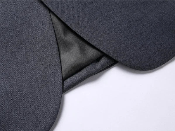 Men's Solid Color Business Suit Fashion Banquet Wedding Trend Groom Best Man Single 3/2/1