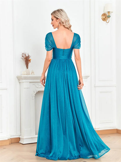 Elegant Shining Long Evening Dress 2025 Luxury Sexy Slit Formal Prom Women Party Cocktail Maxi Graduation Bridesmaid Gowns