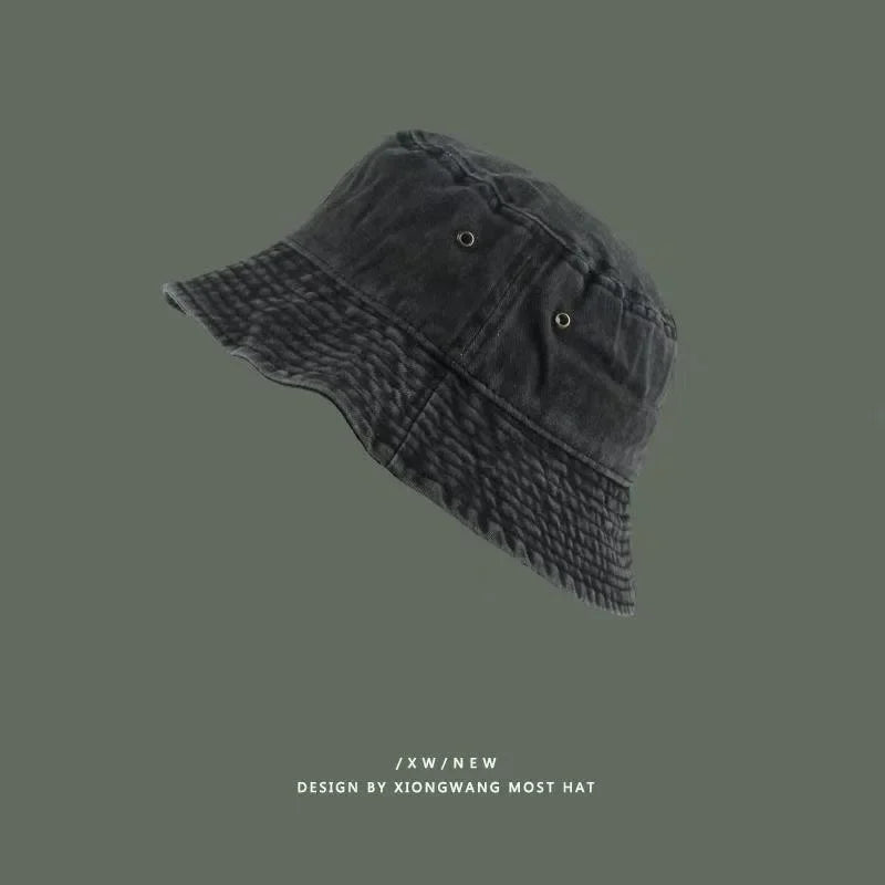 Fashion Washed Denim Hats Unisex Solid Vintag Summer Y2k Fisherman Cap Hat for Women Men Bucket Panama Hat Sun Protection