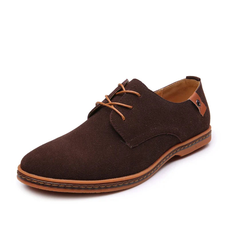 Men's Spring Suede Casual Oxfords Shoes Breathable Comfort Matte Finish Business Shoes Classic Sneakers Footwear Dress Shoes