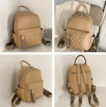 Embroidery Name Backpack Women's PU Bag Fashion Ladies Gift High Quality PU Backpack Personalized Girls Outdoor Small Backpack