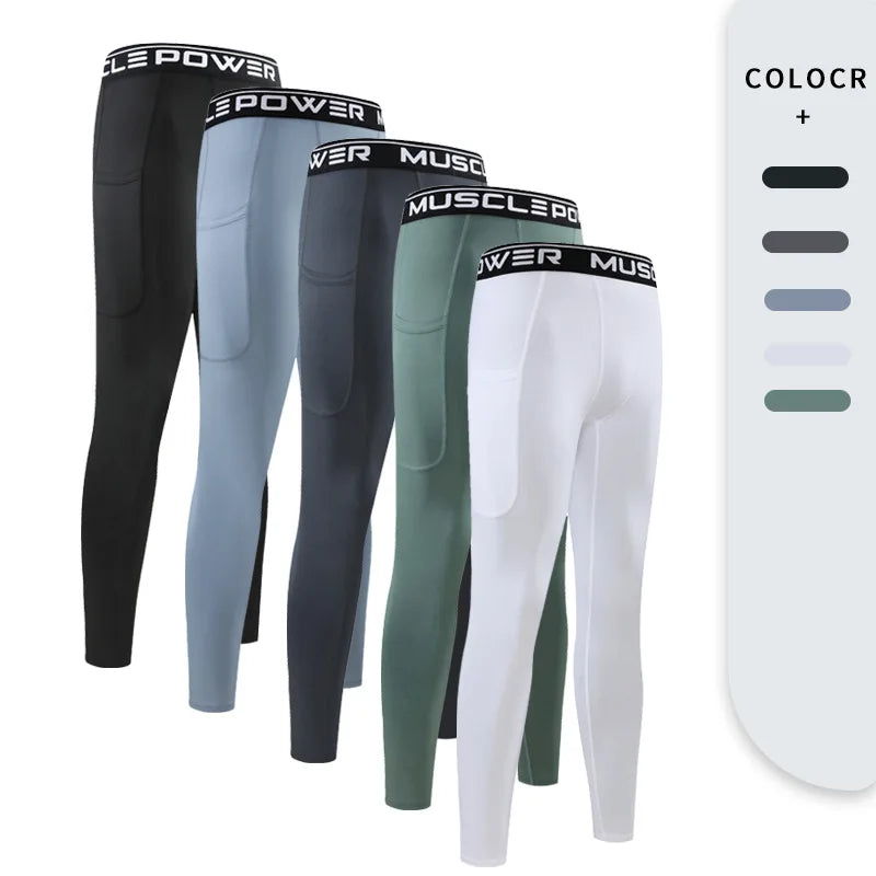 Mens Compression Sweatpants Male Tights Sport Pants for Gym Fitness Running Joggings Workout Trousers Dry Fit Leggings