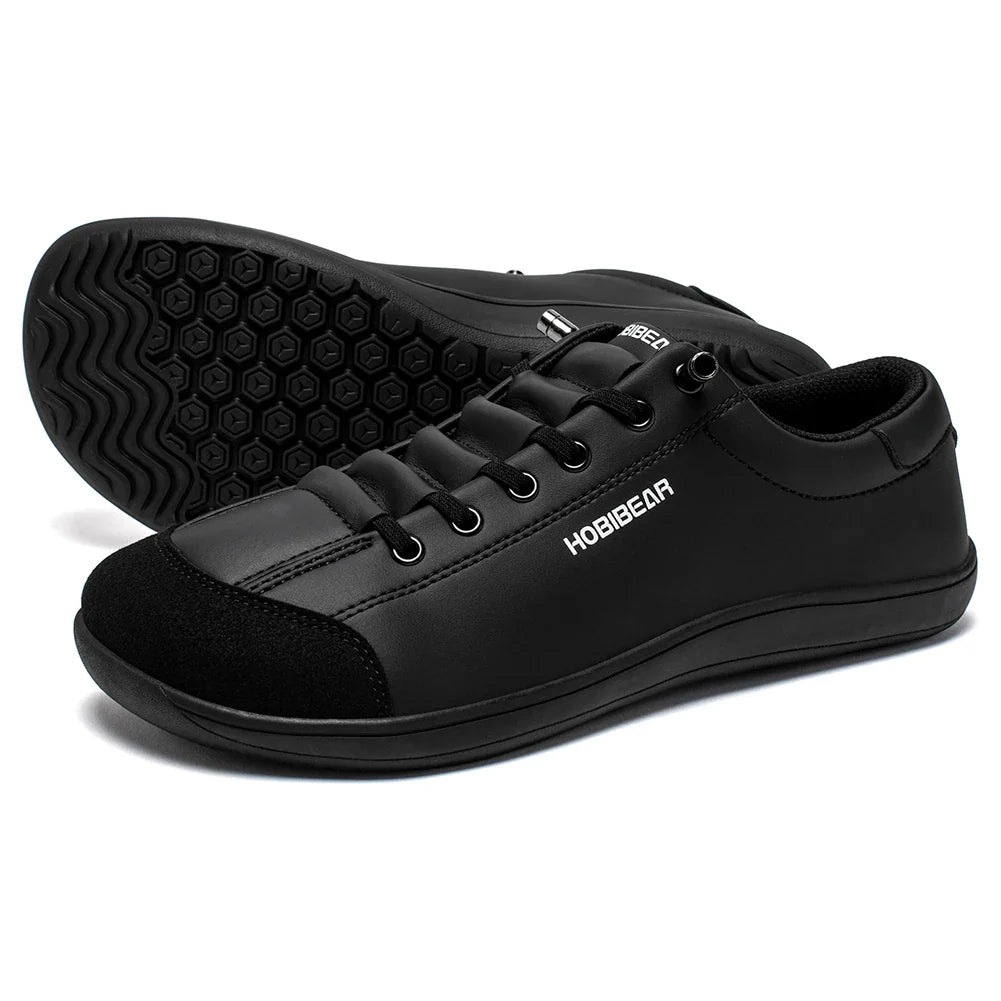 Barefoot Shoes Unisex Wide Toe Artificial Leather Sneakers Zero Drop Slip On Outdoor Lightweight Comfortable Shoes