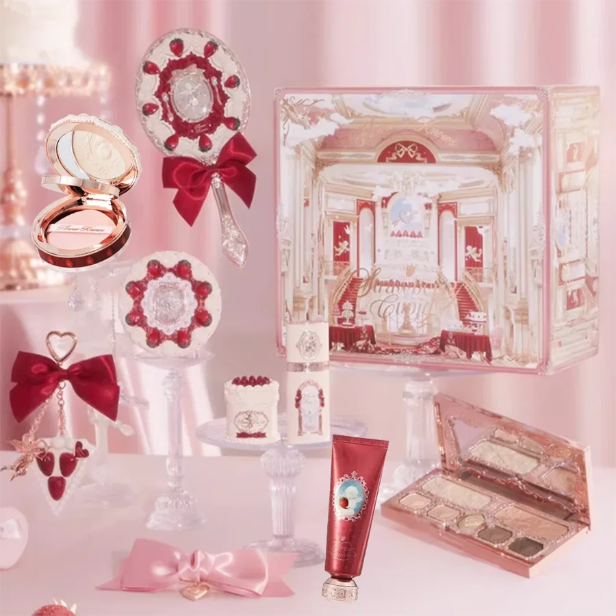 Strawberry Cupid Box Collection Make Up Sets Cosmetics Full Set Palette Pressed Powder Blush Lipstick Gift Box