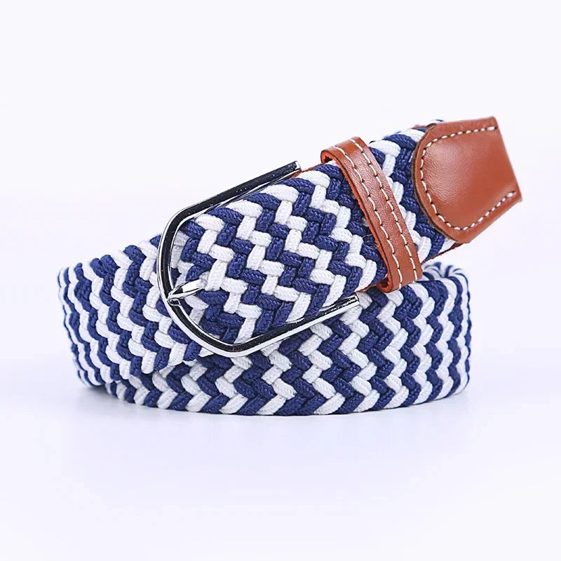 Women's Belt Fashion Casual Woven Elastic Belt Outdoor Sports Military Tactical Strap Climbing Work Belt Unisex Jeans Pants