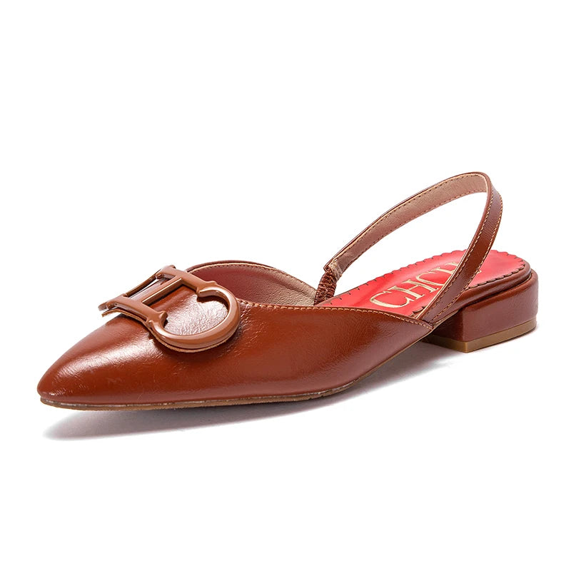 Women's Sandals 2024 New Black Pointed Flat bottomed loafers Simple Black Business Women's Shoes