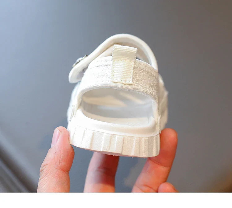 2025 Summer New Children Sandals Girls Elegant Princess Style Sandals Baby Anti-kick Foot Protection Sandals