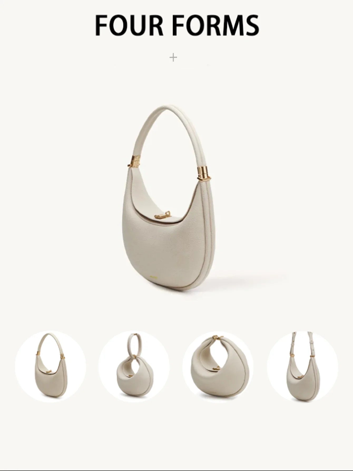 Fresh and casual versatile pine crescent bag, fashionable and luxurious one shoulder armpit bag