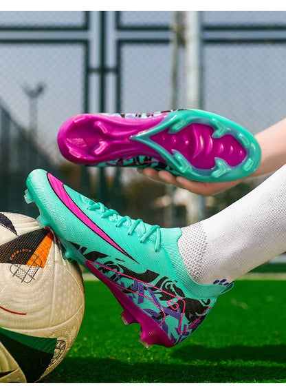 New Men Soccer Shoes Sneakers Original Football Boots Training Long Spikes Drop Shipping Futsal Cleats Match Ultralight Indoor