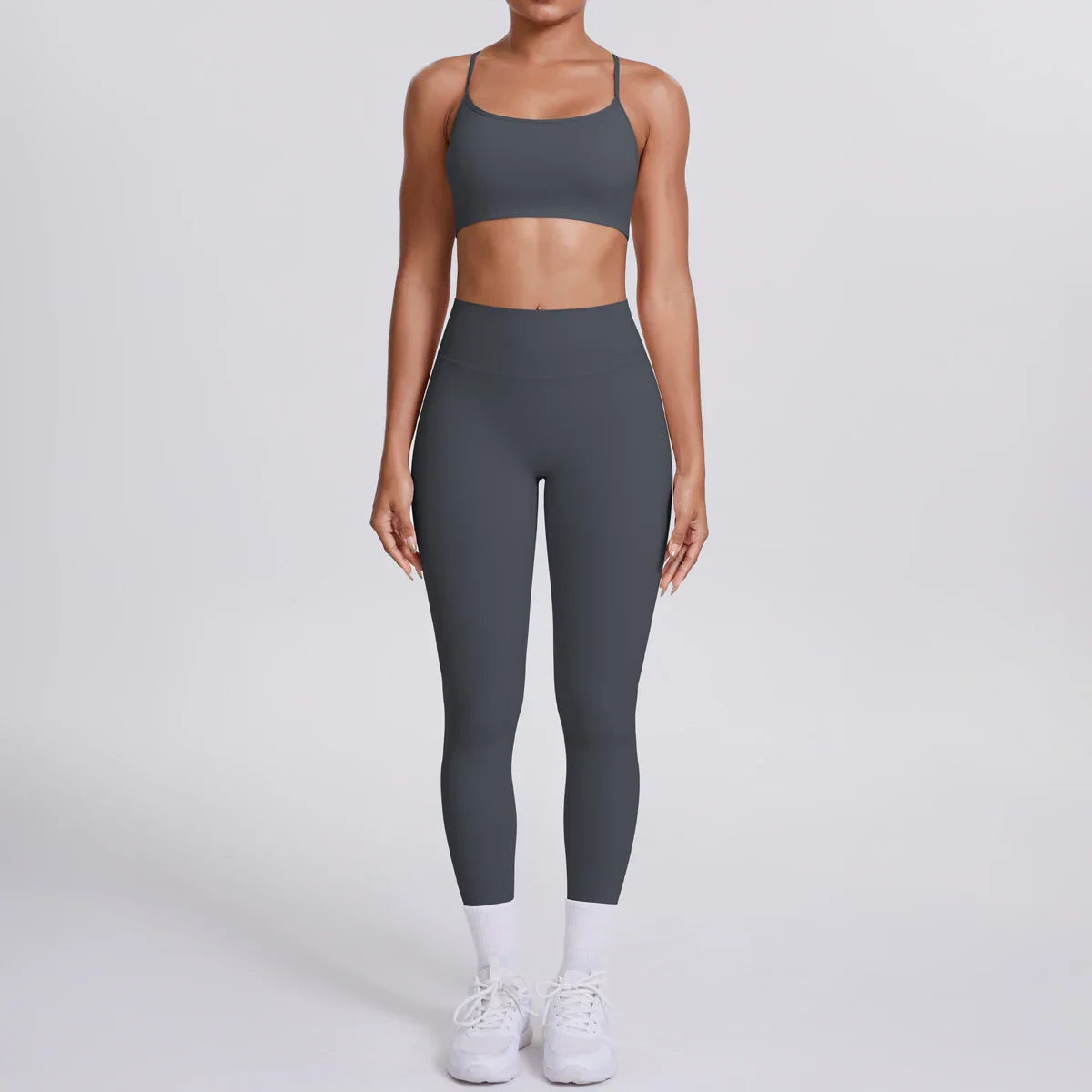 Yoga Suit Sports Set Gym Seamless High Impact Sports Bra Women's High Waist and Hips Tight Peach Buttocks Pants Womens Sportswea