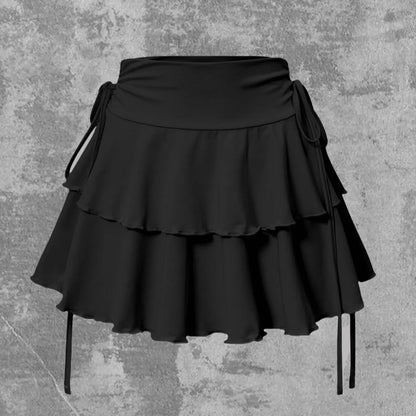 New Women Sexy Solid Mini Skirt Fashion Casual High Waist Slim Fit Elastic Waist Pleated Short Skirt