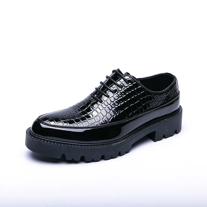 New high-end and trendy pointed-toe leather shoes for men's business formal wear British-style Korean casual shoes
