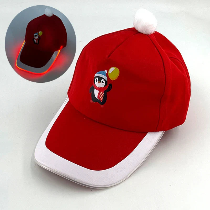 Hot LED Light Up Baseball Cap Neon Colorful Glowing Adjustable Sun Hats For Women Men Night Running Caps Travel Supplies