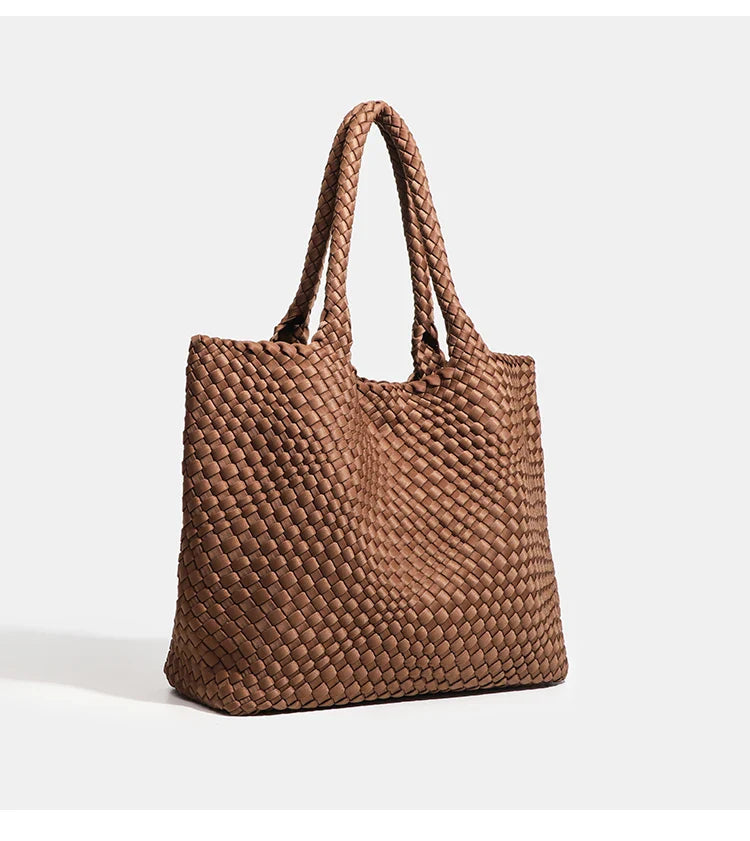 Large size women's tote bag Women's fashion bags 2024 Hot product Neoprene material women's hand-woven bag Large volume Tote bag