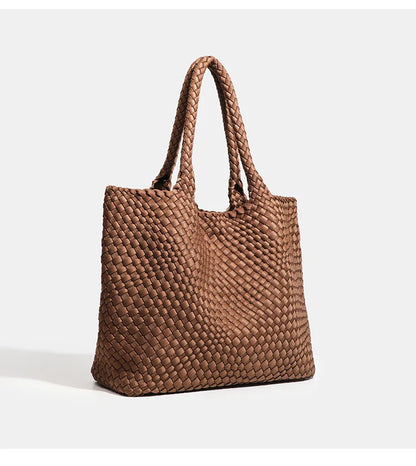 Large size women's tote bag Women's fashion bags 2024 Hot product Neoprene material women's hand-woven bag Large volume Tote bag