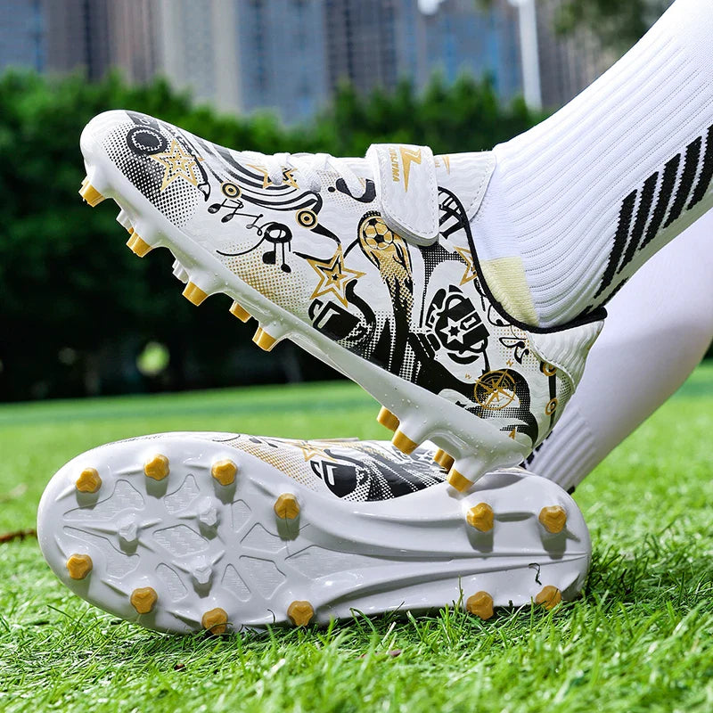 Children's Soccer Shoes Cleats Sneakers FG Sport Non-Slip Kids Football Boots Training Match Boys Youth Professional Shoes New