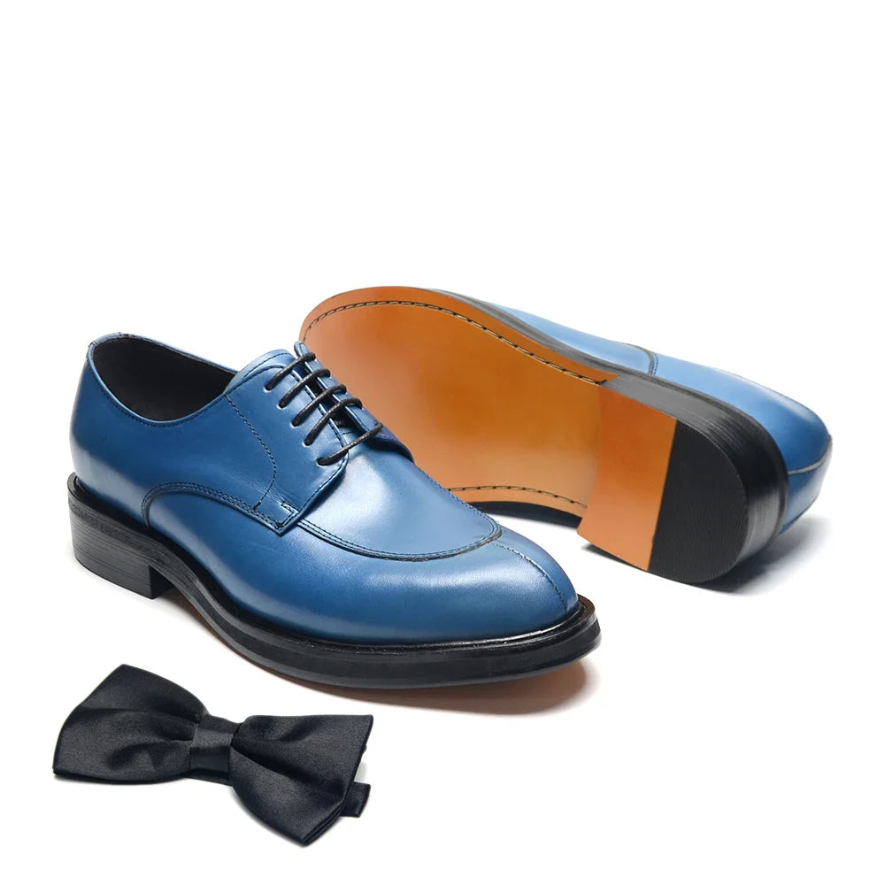 Luxury Handmade Wedding Party Men's Dress Shoes Cow Genuine Leather Lace-up Oxfords Derby Formal Business Social Male Footwear