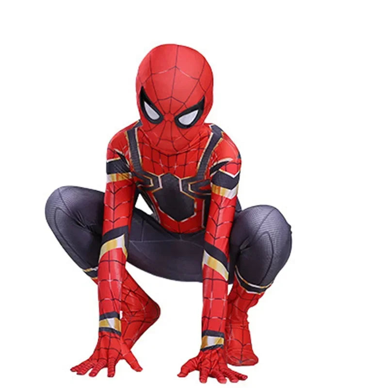SpiderMan Jumpsuits Costume PS4 Collection Set Captain America  Halloween Christmas Party Birthday Gift Spiderman Superhero
