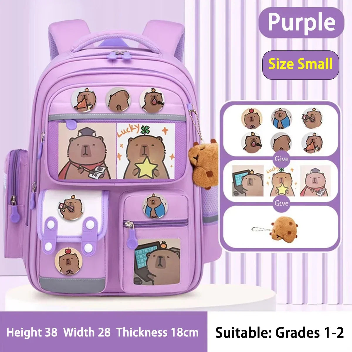 School Bag Waterproof Backpack Large Capacity Alleviate Burden Protecting Spine Widen Straps Backpack for Students Gift