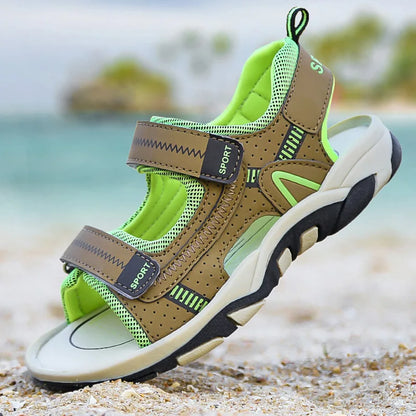 Kids Sport Sandals for Boys Breathable Outdoor Soft Sole Beach Shoes Summer Children's Casual Walking Sandals Anti-Slip