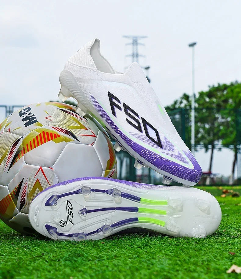 New Men Soccer Shoes Football Boots Non-Slip Boys Sneakers Hot-selling Grass Cleats High-quality Match Outdoor High-top Light