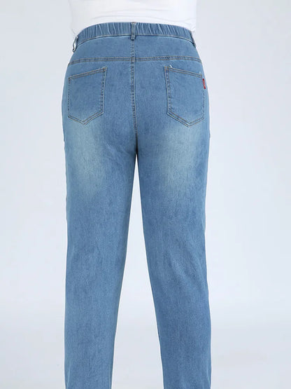 Classic Blue Women Pant Jeans Female Casual Slim Fit Trousers