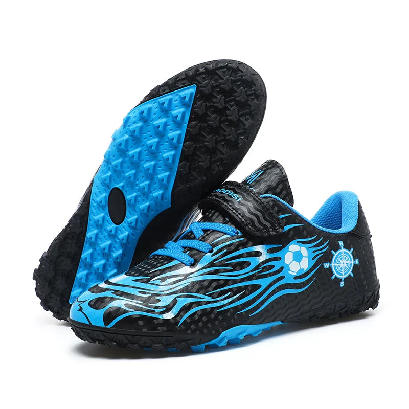 Children Soccer Shoes Kids Football Boots Cleats Boys Lightweight Training Boots Youth Outdoor Futsal Shoes Non-slip Sneakers