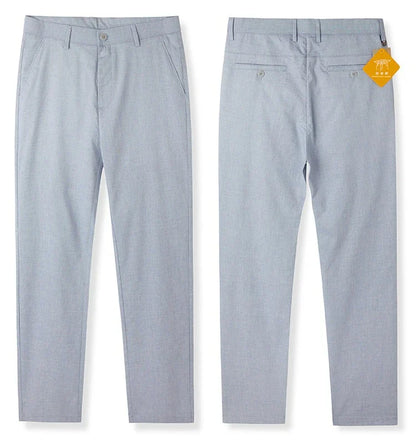 Men's Casual Trousers 2026 New Loose Fit Linen-Blend Straight Leg Pants Breathable Lightweight Comfort