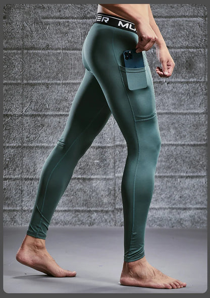 Gym Mens Fitness Running Sport Pants Athletics Tight Leggings Joggings Skinny Yoga Compression Trousers Sweatpants Dry Fit