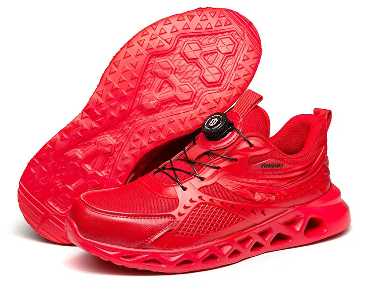 Men's Summer Mesh Labor Protection Shoes Anti-Smashing Wear-Resistant Outdoor Construction Site Protection Work Shoes Anti-Pierc