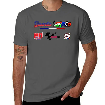 Quartararo x Zarco T-Shirt aesthetic clothes plus size tops vintage clothes cotton graphic tees mens t shirt graphic