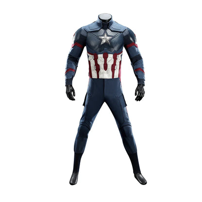 High Quality Adult Superhero Captain Steven Rogers Cosplay Costume Battle Uniform Costume  Halloween Carnival Helmet Boots