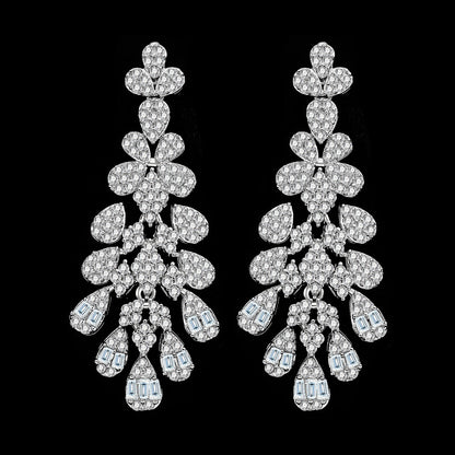 2024 New 4-piece Bride Zirconia Full Set Women's Party Jewelry Set Luxury Dubai Nigeria CZ Crystal Wedding Jewelry Set