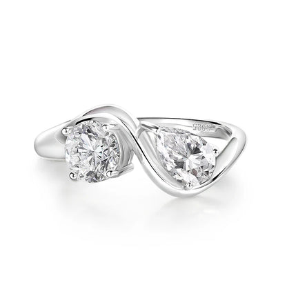 2cttw Certified Moissanite Rings for Women Brilliant Bride Wedding Jewelry 100% 925 Sterling Silver Band Plated 18K Gold