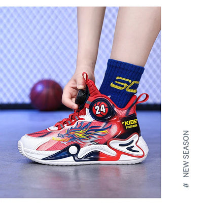 Luxury Boy Sneaker 2025 New Fashion Outdoor Kids Basketball Shoes Soft Sole School Children Sports Shoes for Boy 4 To 12 Years