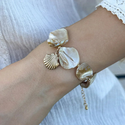 Retro Starfish White Shell Conch Pendant Necklace  Women 2024 Simple Creative Colorful Stones  Hand Woven beach Jewelry Girls